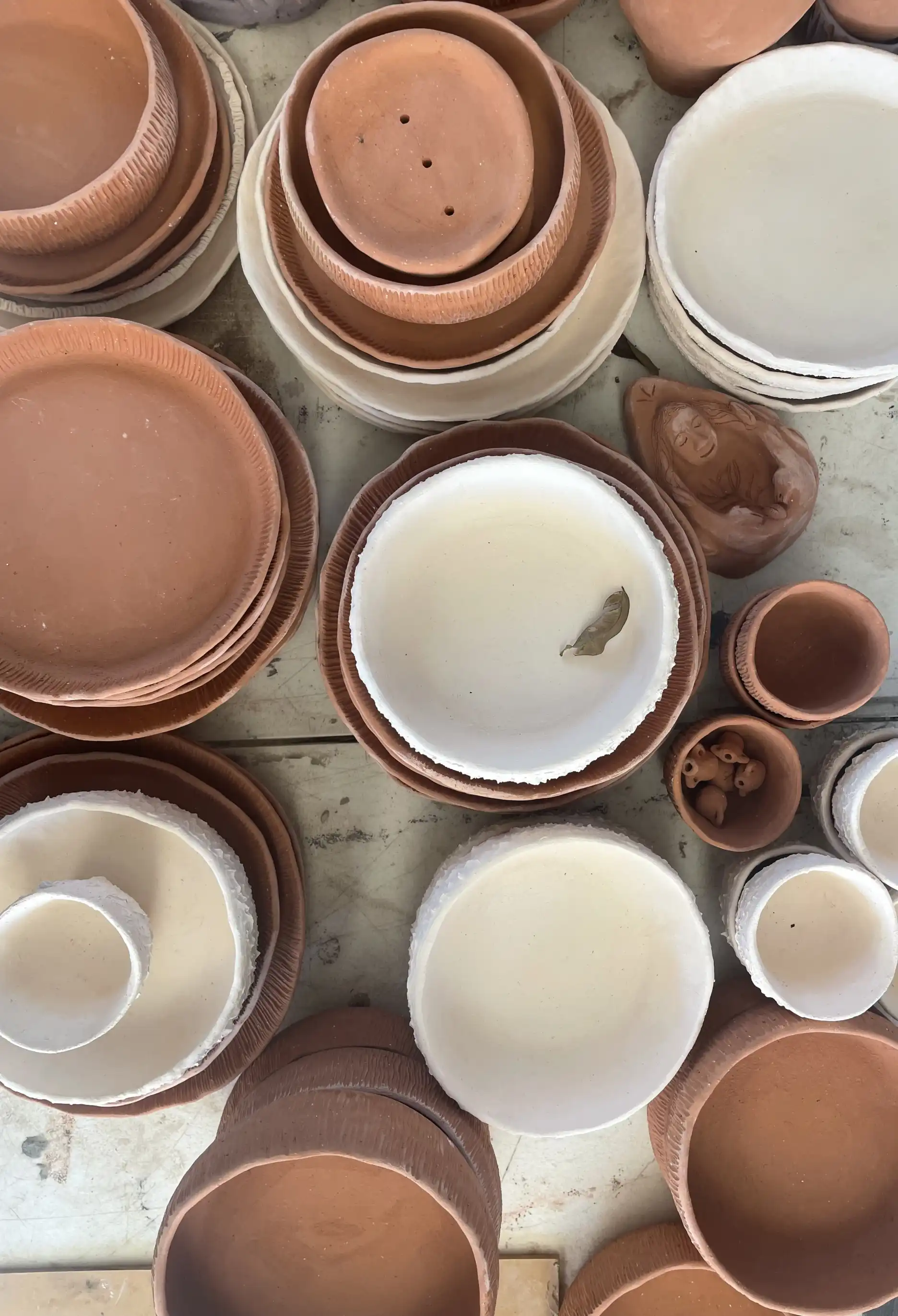 Photograph of a pottery wheel in the Paulina Rizzo pottery studio in Oaxaca